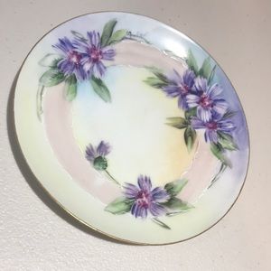 Vintage Like New Thomas Sevres Bavaria  Hand painted with Author Signature Plate